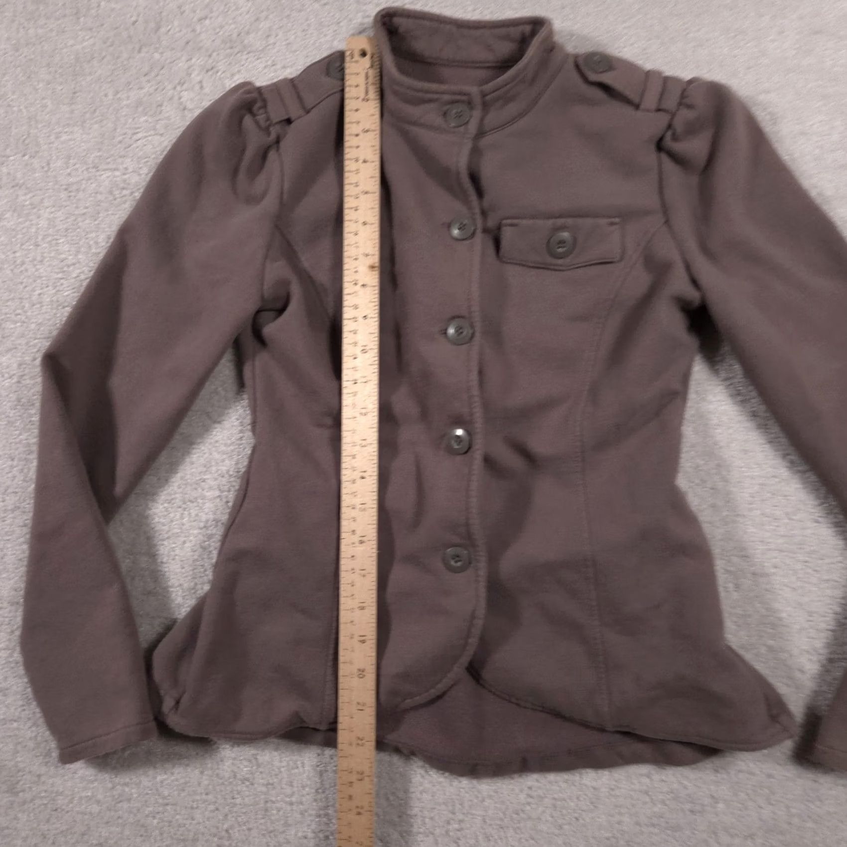 Converse Converse One Star Jacket Womens Small Military Button Up Stretch Fitted Modern Size S / US 4 / IT 40 - 7 Thumbnail