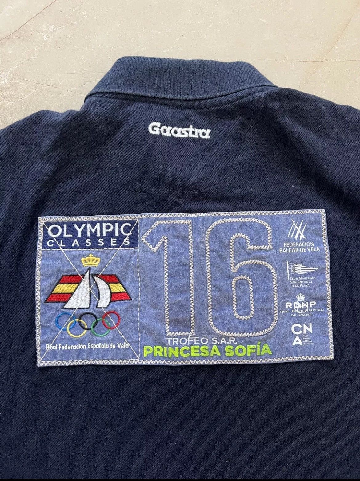 Vintage VTG Polo shirt Gaastra Dark Blue Olympic Classes Spain Team Size US M / EU 48-50 / 2 - 11 Thumbnail