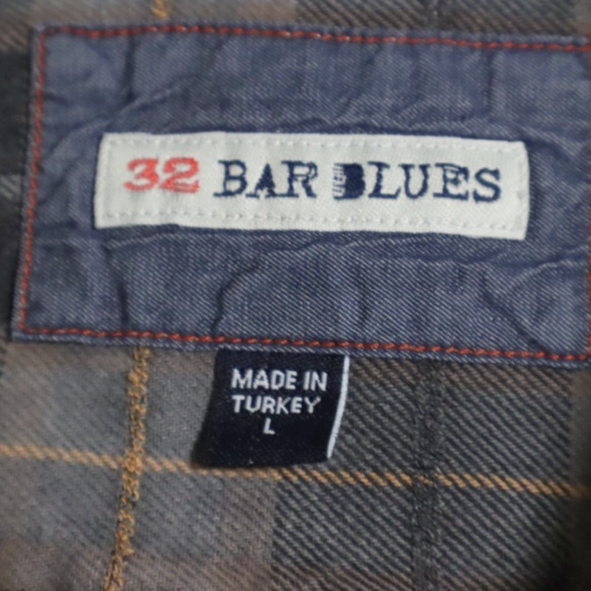 Vintage 32 Bar Blues Cotton Plaid Long Sleeve Button Up Shirt Gray Men's L Size US L / EU 52-54 / 3 - 5 Thumbnail