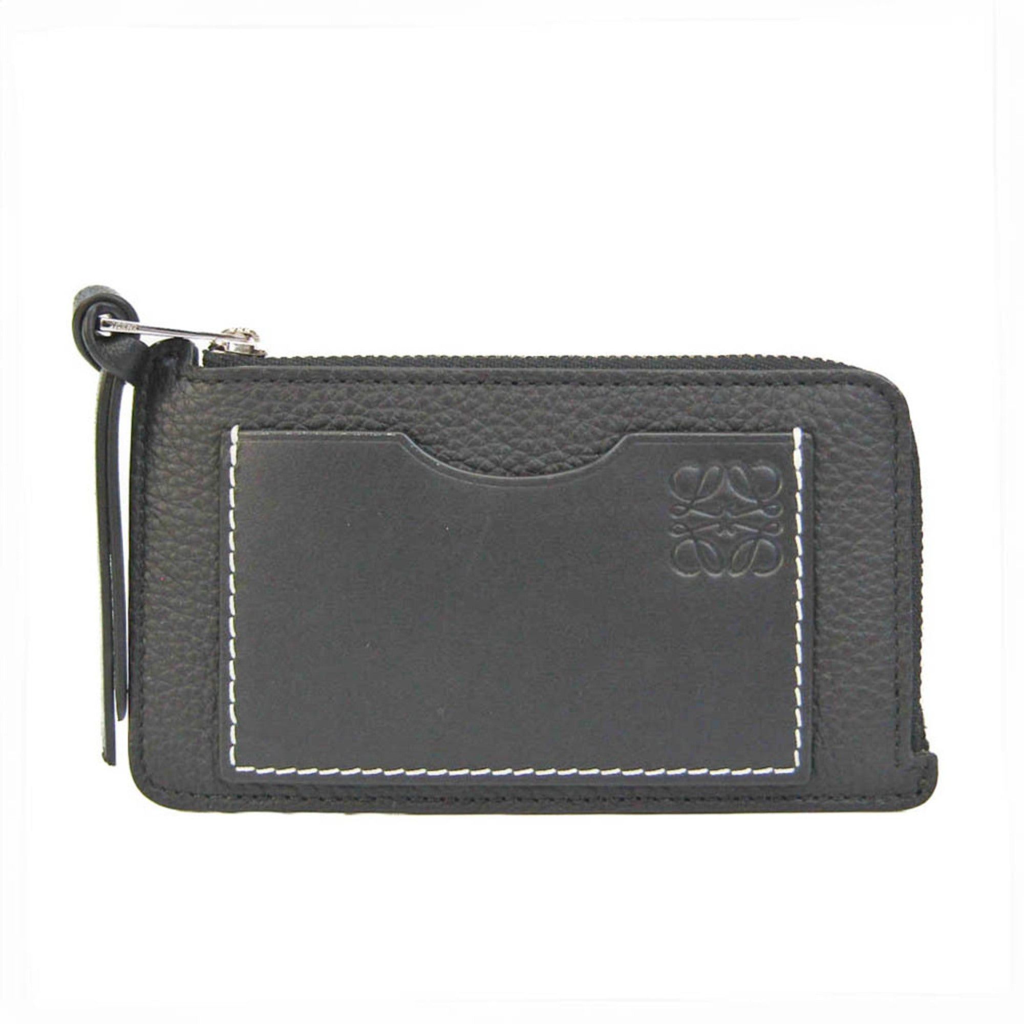 image of Loewe Coin Card Holder C660Z40X04 Leather Card Case Black, Women's