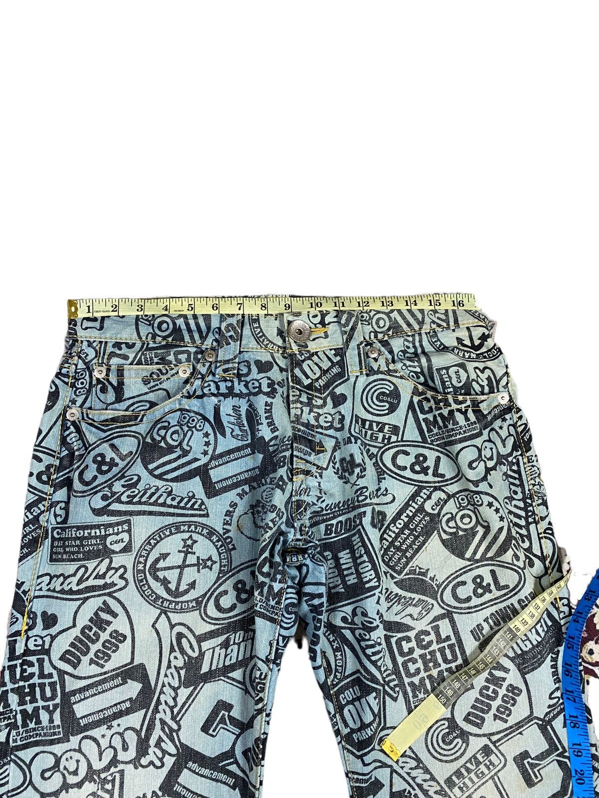 Japanese Brand Japanese brand X co lu co&lu overprint jeans Size US 34 / EU 50 - 13 Thumbnail