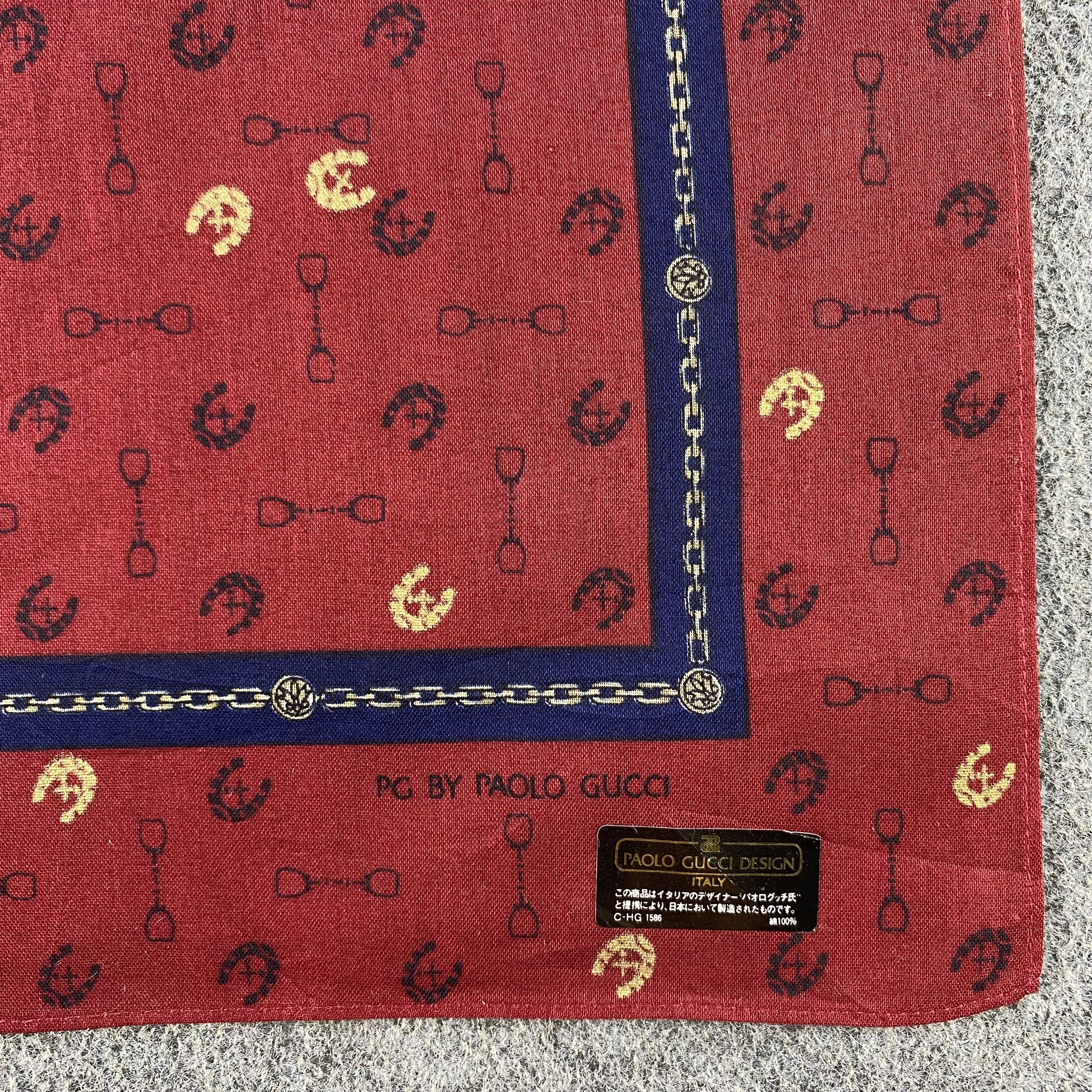 Paolo Gucci × Vintage Paolo Gucci Handkerchief/Neckerchief/Bandana HC653 Size ONE SIZE - 3 Thumbnail