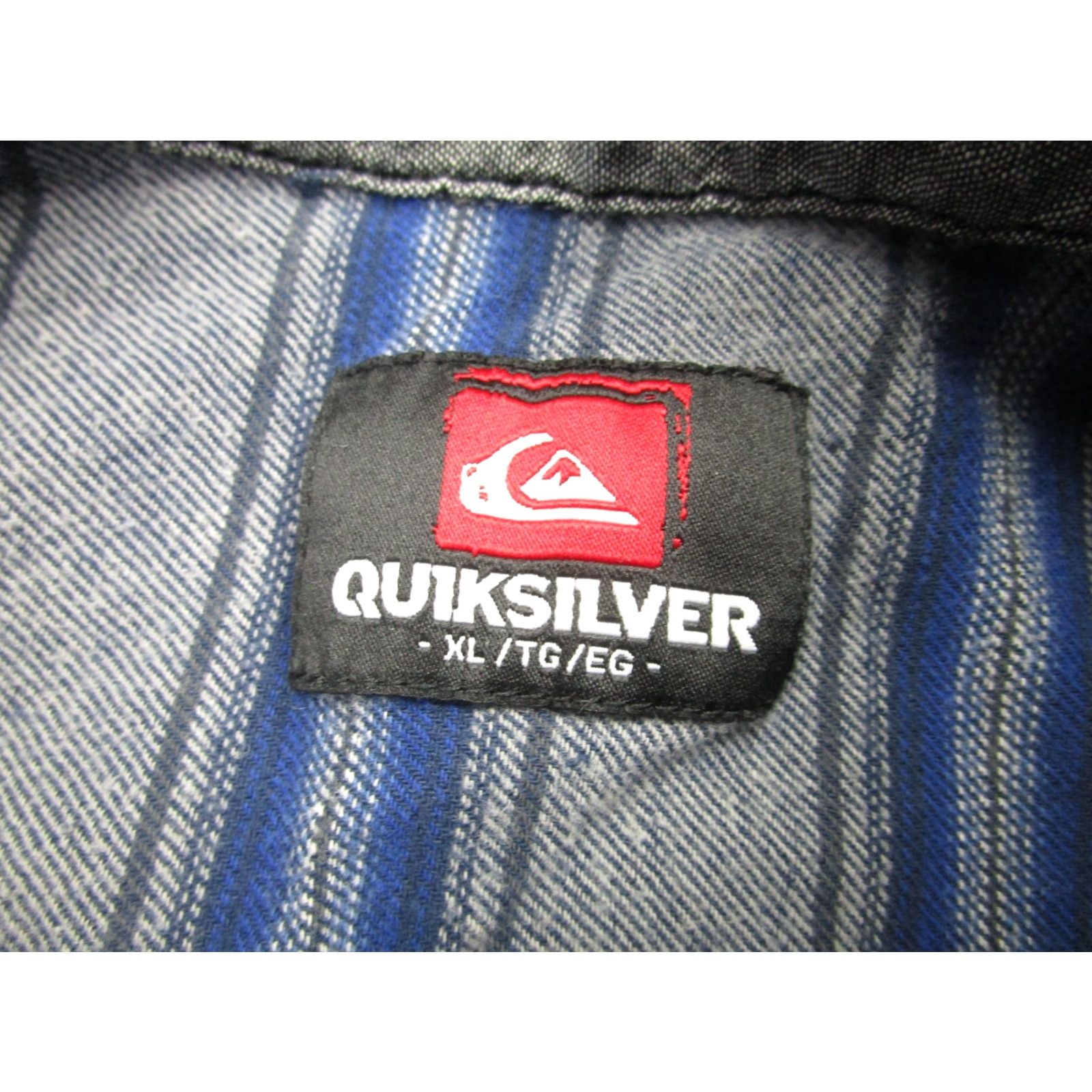 Quiksilver VINTAGE Quiksilver Button-Up Shirt Mens XL Gray Blue Striped Long Sleeve Surf Pockets Size US XL / EU 56 / 4 - 4 Thumbnail