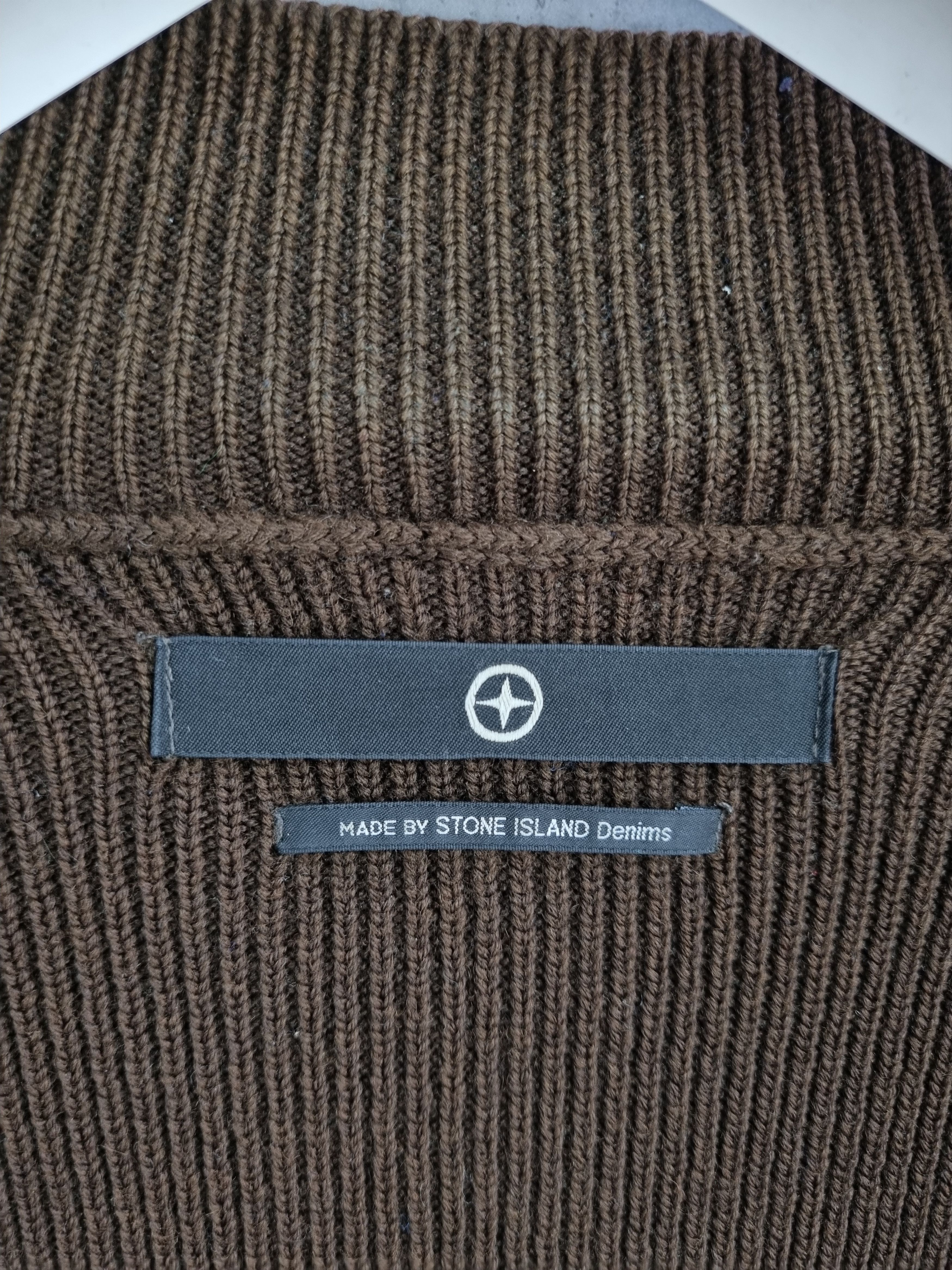Stone Island × Vintage Wool Stone Island Embroidery zip up knitted sweater Size US M / EU 48-50 / 2 - 10 Thumbnail