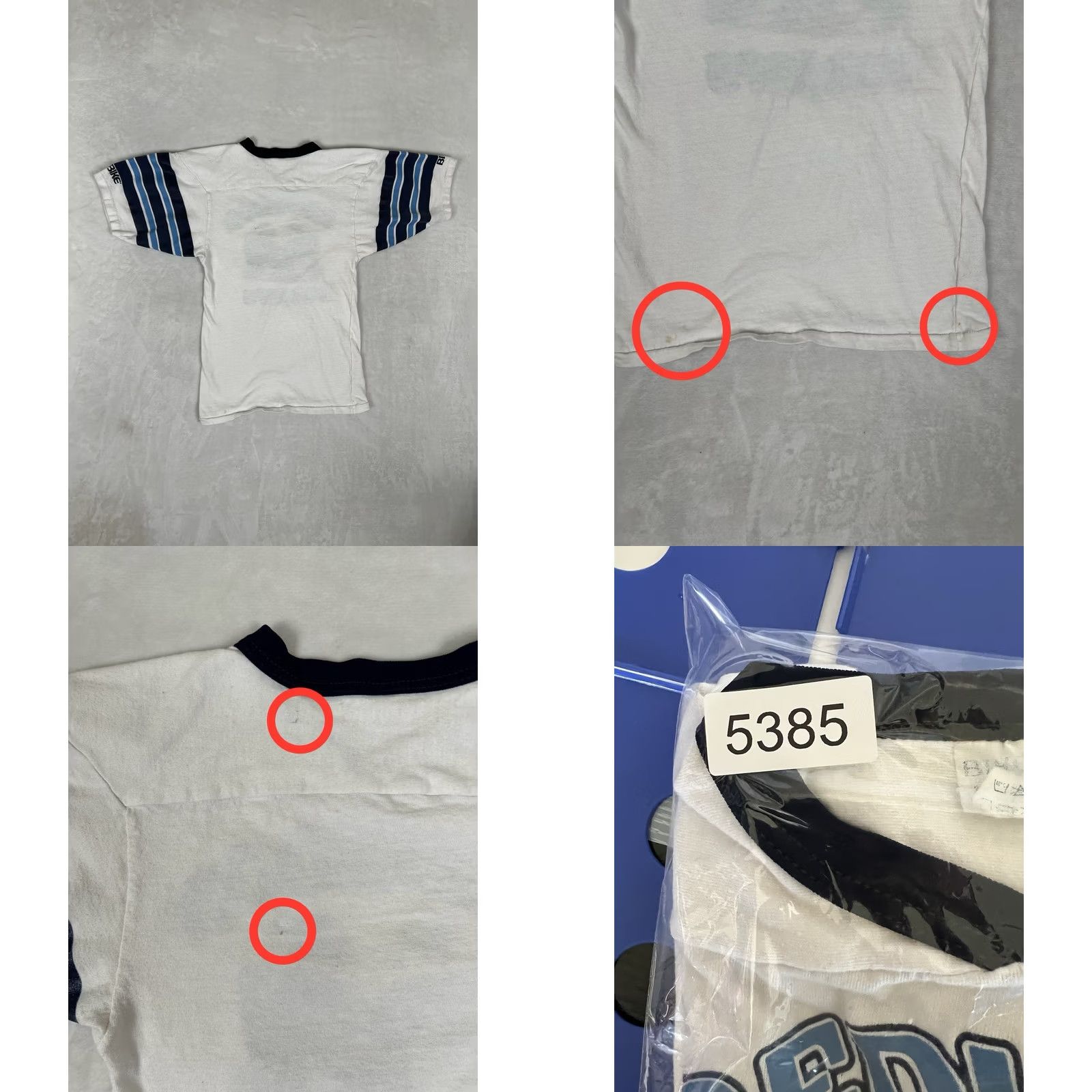 Vintage VINTAGE Bike Athletic T-Shirt Unisex Adults Short Sleeve V-Neck White XS/S Size Small Stitch USA 70s 80s Made in USA Size US S / EU 44-46 / 1 - 8 Thumbnail