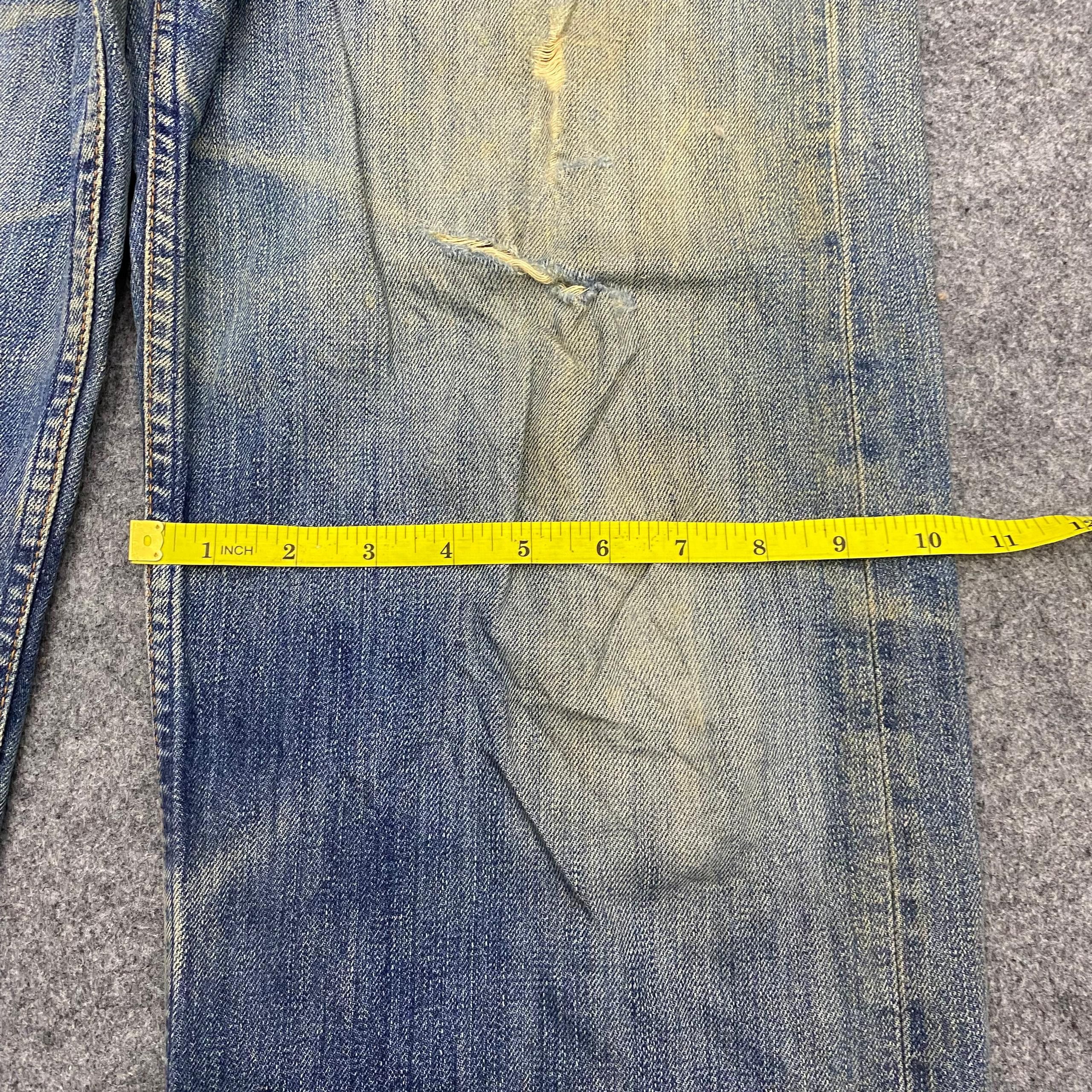 Levi's Vintage Levis 503 Distressed Denim Kurt Cobain Style Size US 35 - 6 Thumbnail