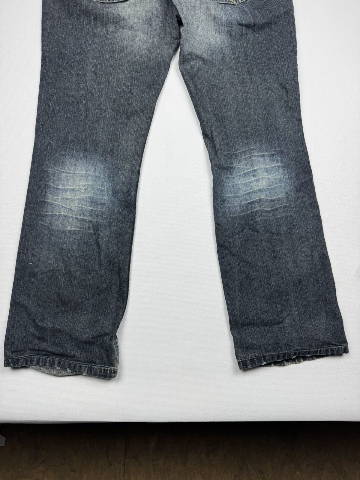 Dolce & Gabbana Vintage 00s Dolce Gabbana Flared Distressed Y2k Jeans Size 31" - 2 Thumbnail