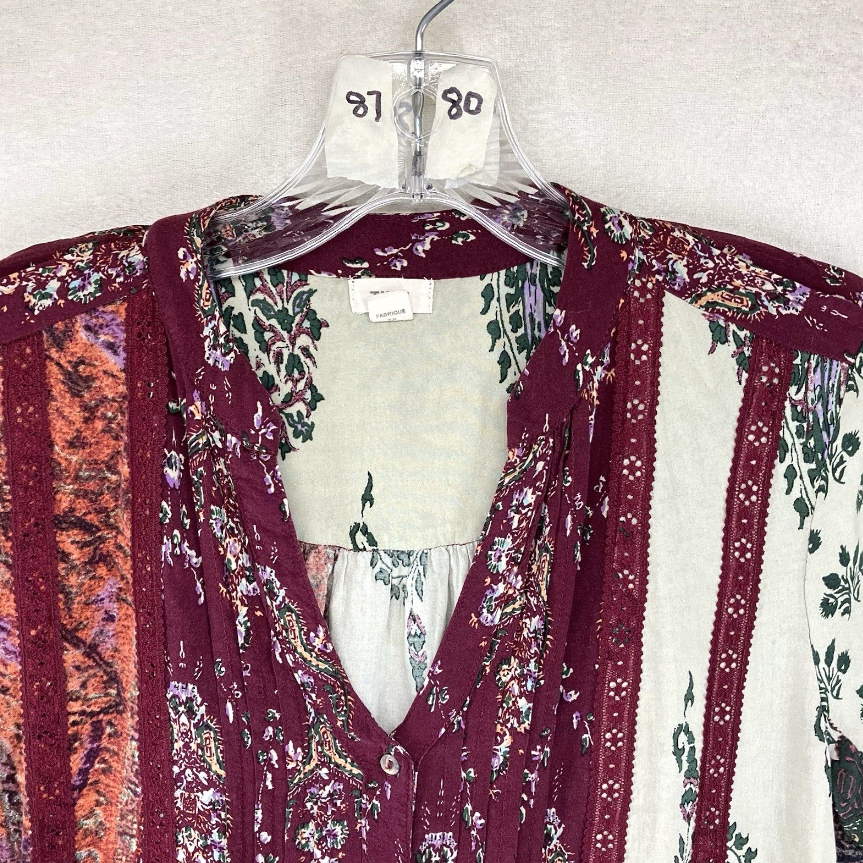 Anthropologie VINTAGE Anthropologie Women XS Shirt Dress Boho Patchwork Drop Waist Pockets 90s Bohemian Summer Size XS / US 0-2 / IT 36-38 - 4 Thumbnail