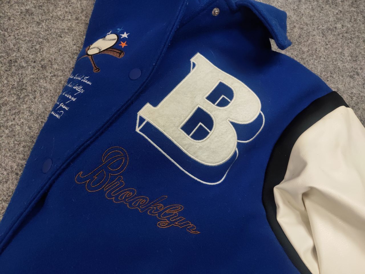 Vintage Vintage Varsity Bomber Letterman Brooklyn Jacket USA Style Size US S / EU 44-46 / 1 - 14 Thumbnail