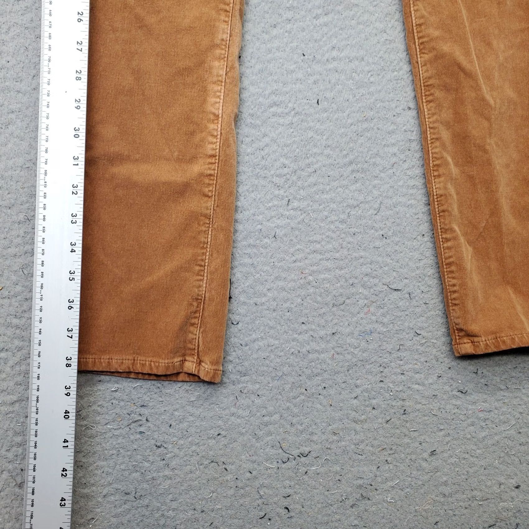 Vintage AG Adriano Goldschmied Corduroy Mari Pants Womens 27 High Rise Slim Fit Brown Size 27" / US 4 / IT 40 - 3 Thumbnail