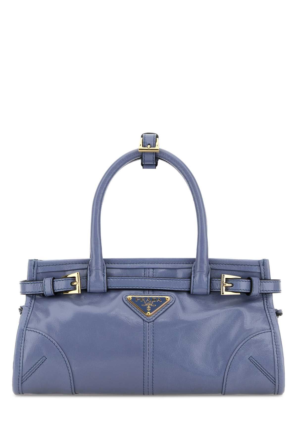Prada Powder Blue Leather Mini Prada Bonnie Handbag Size ONE SIZE - 1 Thumbnail