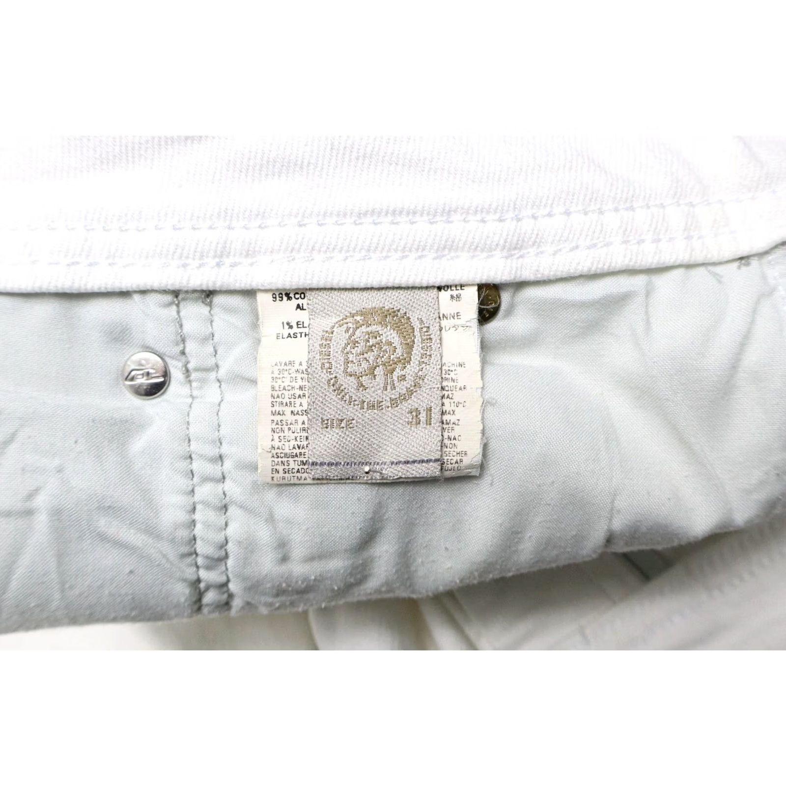 Diesel DIESEL Slylow Stretch 008AC Jeans Mens W31/L34 White Tapered Button Fly Jeans Size US 31 - 7 Thumbnail
