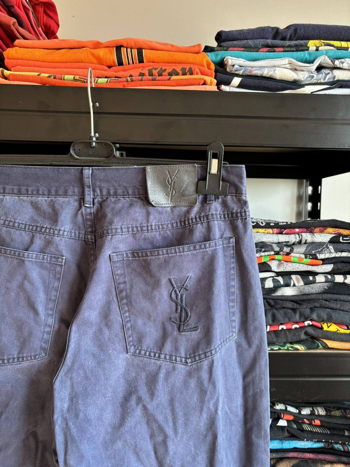 Vintage Yves Saint Laurent Vintage Jeans Denim Big Logo 90s Size US 34 / EU 50 - 2 Thumbnail