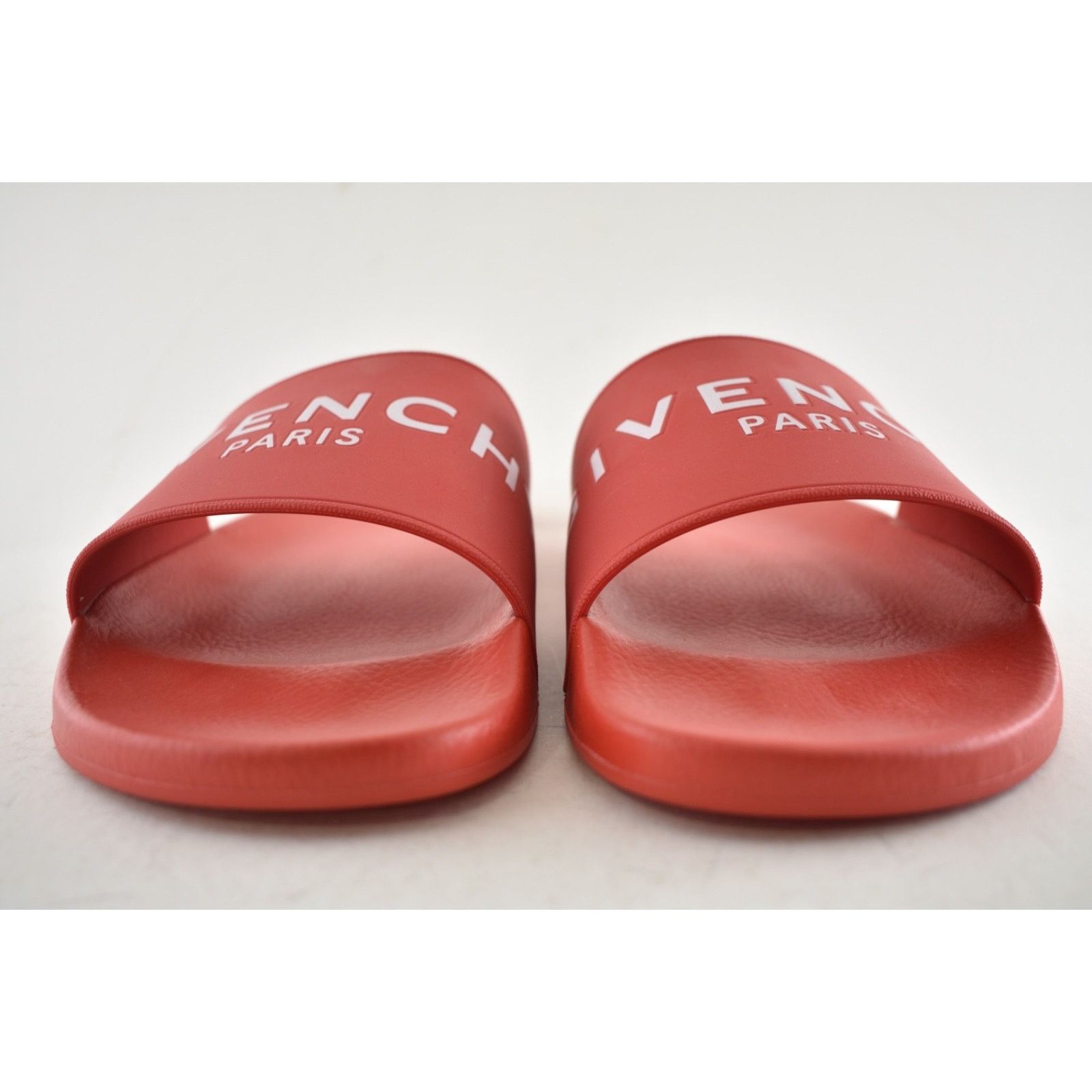 Givenchy Givenchy Paris Red White Logo Rubber Pool Slide Sandal 44 11 Size US 11 / EU 44 - 6 Thumbnail