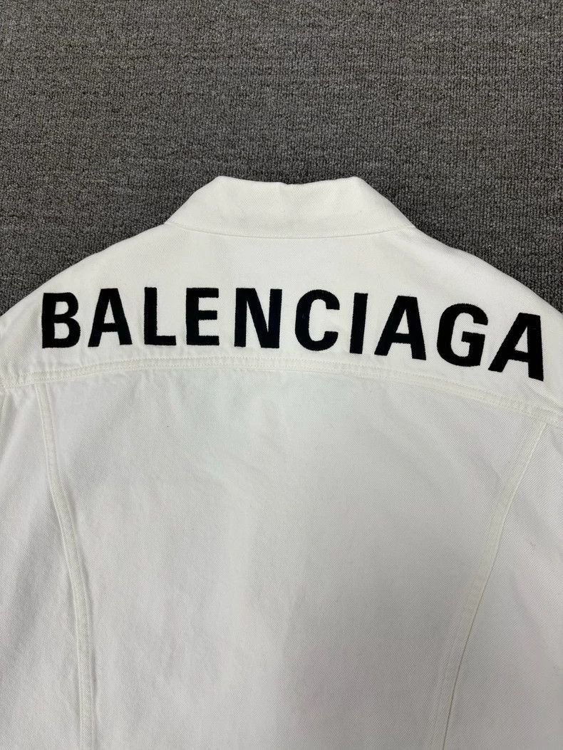 Balenciaga Balenciaga white base back logo denim jacket-2506 Size US XS / EU 42 / 0 - 3 Thumbnail