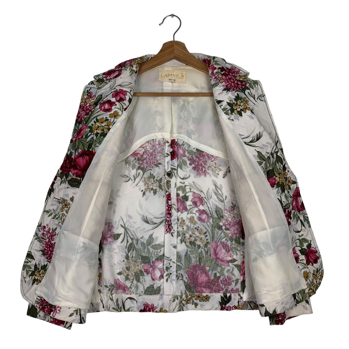 Japanese Brand LAPINE Floral Graphic Casual Jacket #0195-C10 Size M / US 6-8 / IT 42-44 - 12 Thumbnail