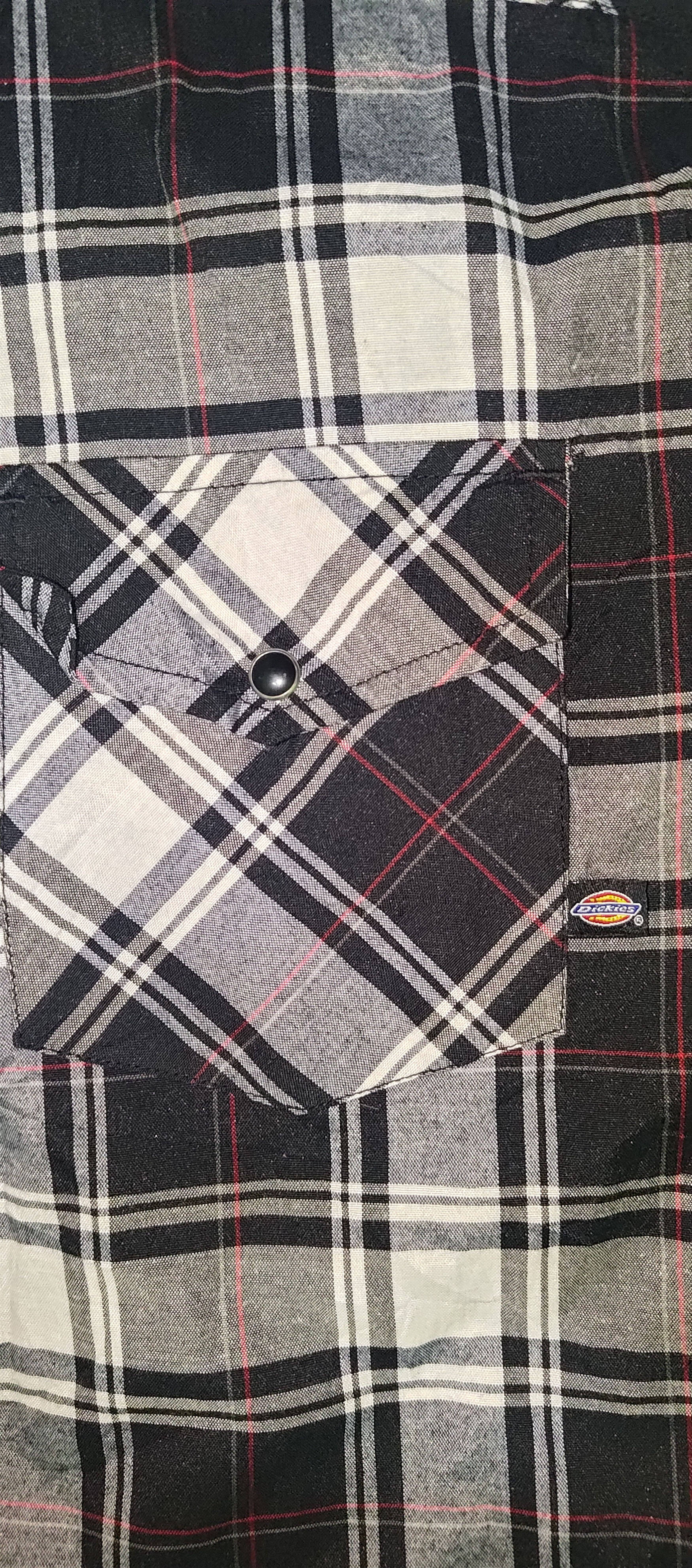 Dickies Dickies Short Sleeve Black Plaid Button Down Shirt Size US L / EU 52-54 / 3 - 4 Thumbnail
