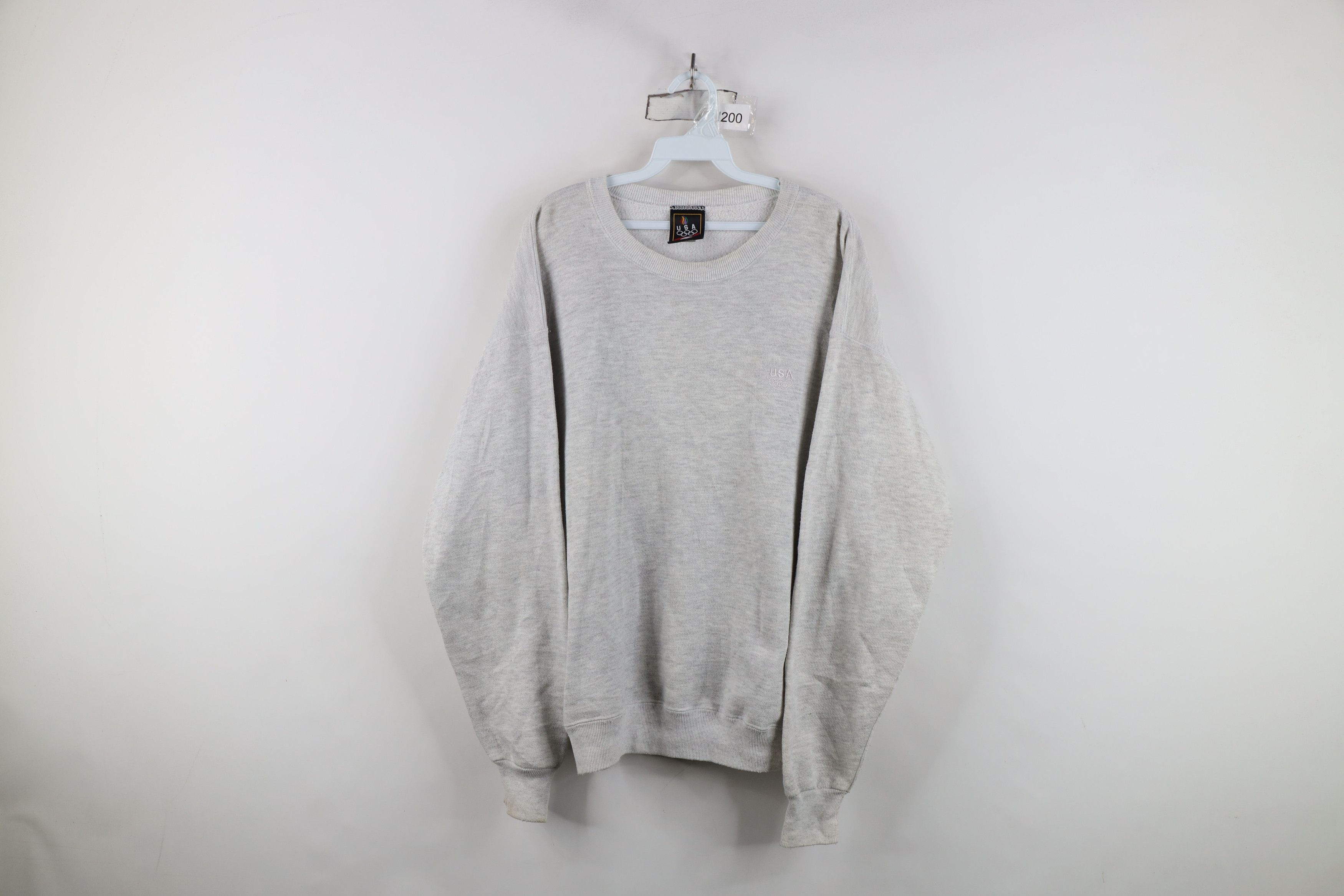 Vintage Vintage 90s USA Olympics Crewneck Sweatshirt Gray USA Size US L / EU 52-54 / 3 - 1 Thumbnail