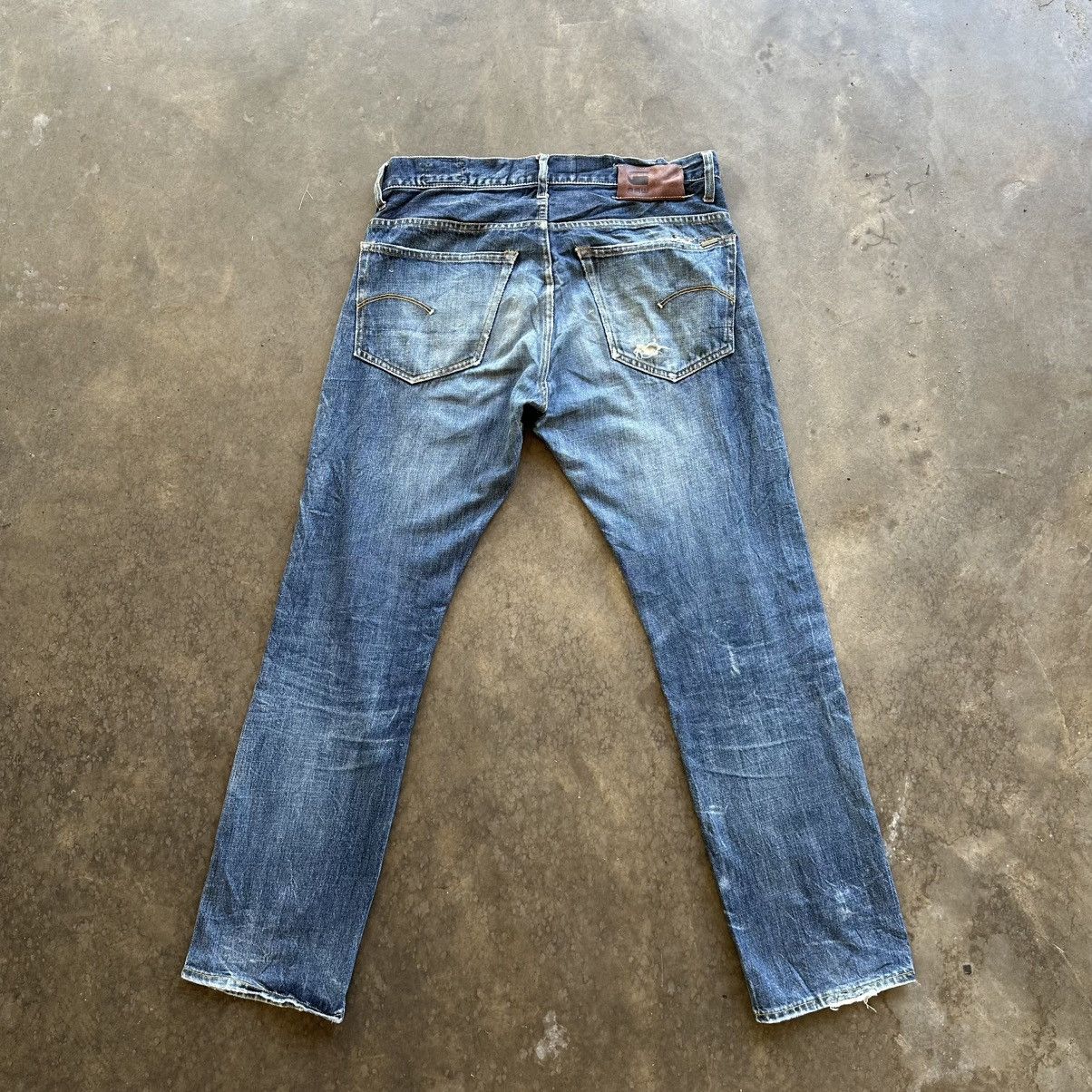 Japanese Brand Vintage G-Star Raw Faded Denim Jean Pant W33 Size US 33 - 11 Thumbnail
