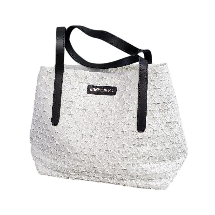 Jimmy Choo Jimmy Choo White Star Studded Embossed Leather Tote Bag Size ONE SIZE - 1 Thumbnail