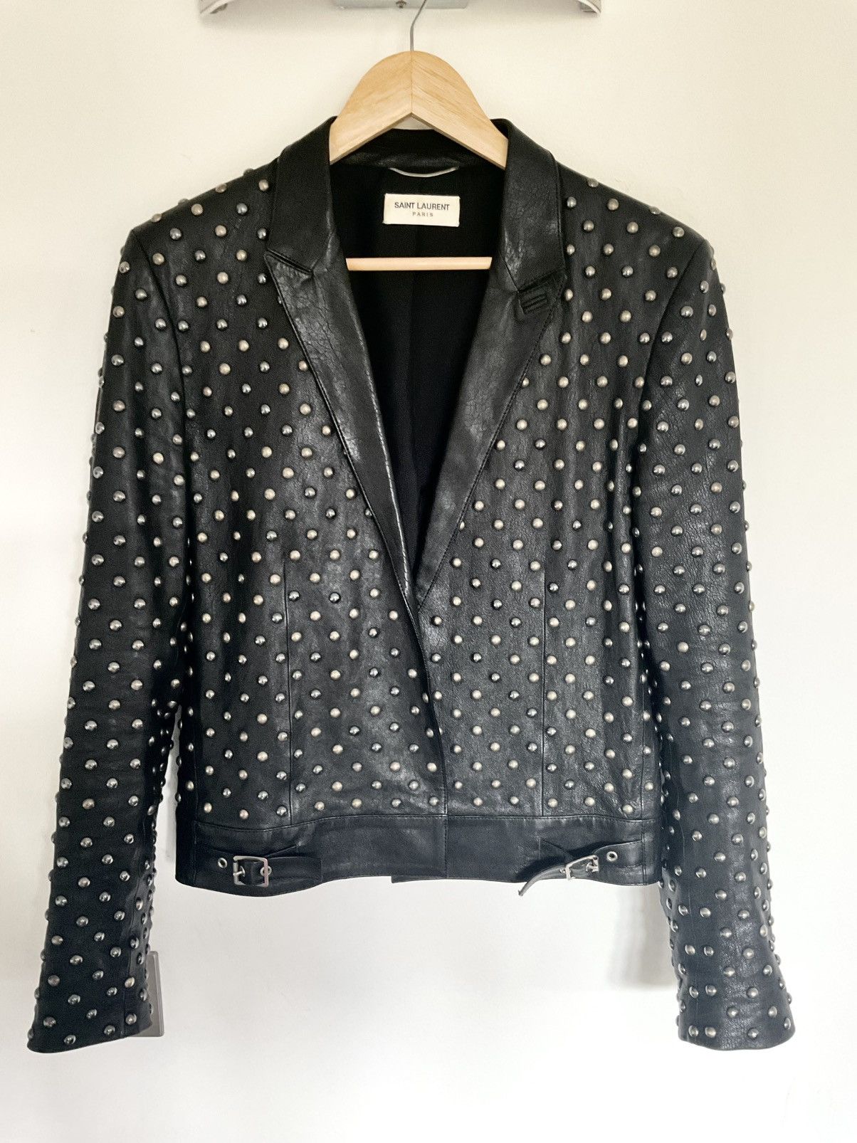 Saint Laurent Paris Saint laurent 2014ss Hedi Slimane studded leather jacket Size US S / EU 44-46 / 1 - 12 Thumbnail