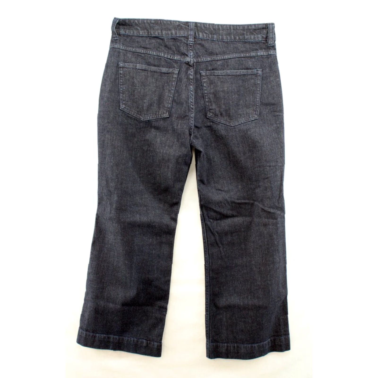 J.Crew J. Crew Wide Leg Baggy Trouser Jeans Women 32 Dark Blue Cotton Blend Denim Zip Relaxed Regular Blue 90s? Size 24" / US 00 / IT 34 - 7 Thumbnail