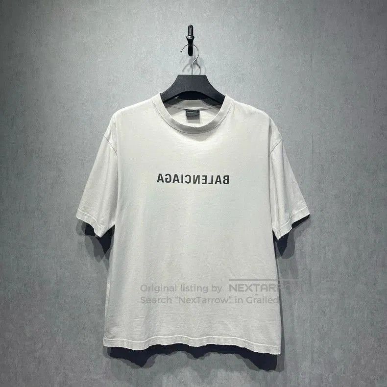 Balenciaga Logo Print Short Sleeve Tee.