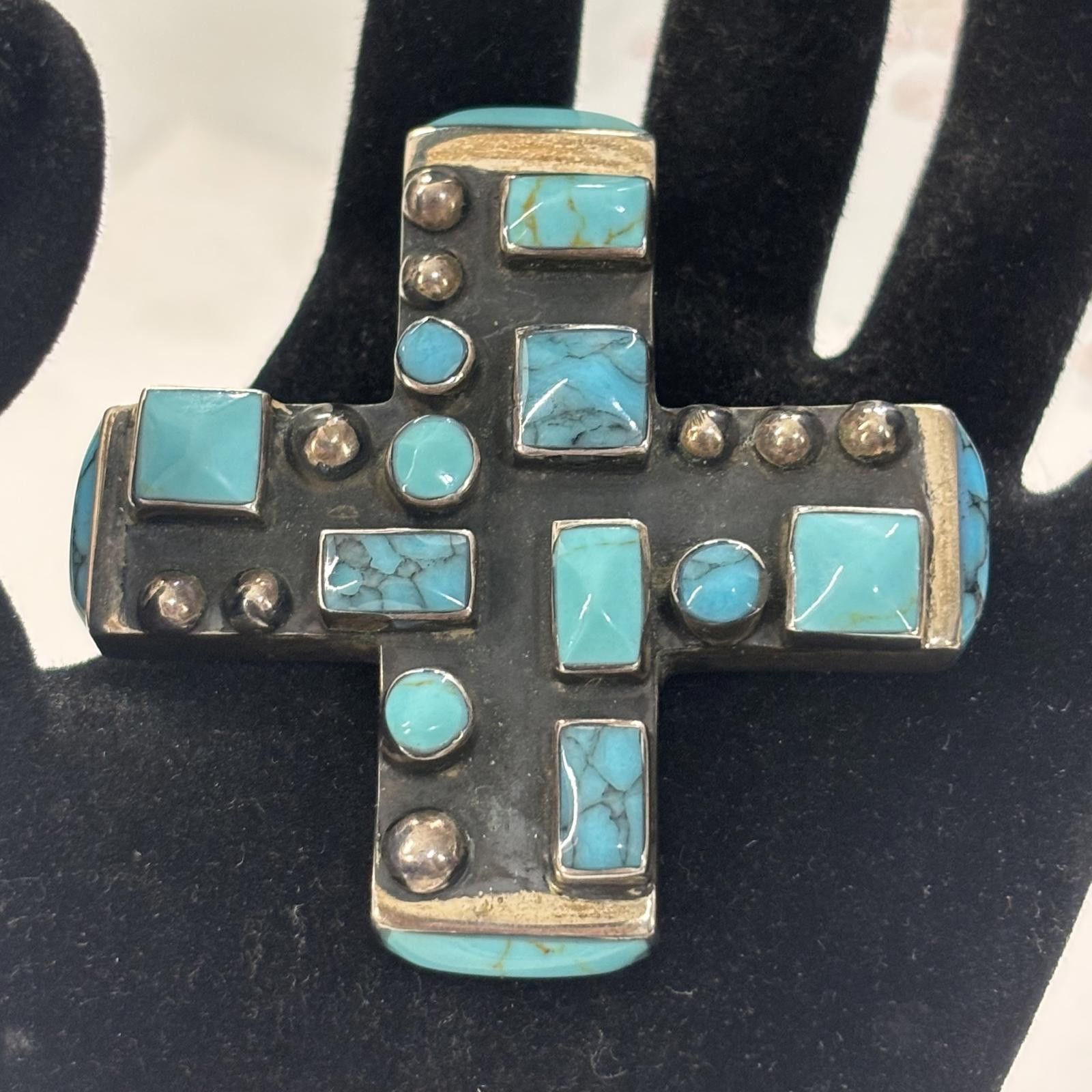 Other Vtg Sterling Southwestern Cross pendant Size ONE SIZE - 2 Thumbnail