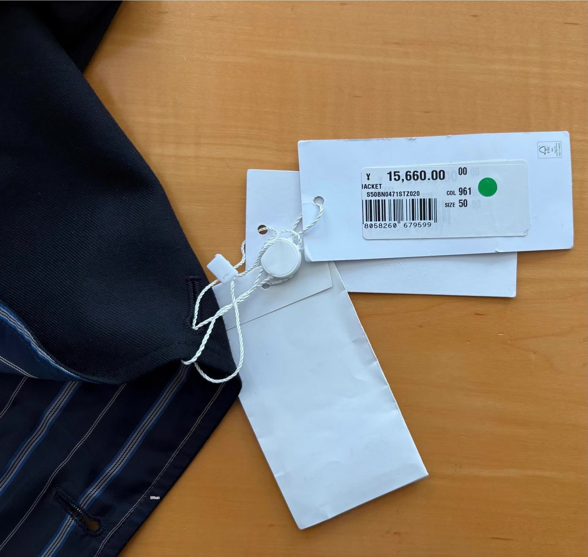 Maison Margiela Black Single-Breasted Jacket with Striped Lining Size US M / EU 48-50 / 2 - 8 Thumbnail