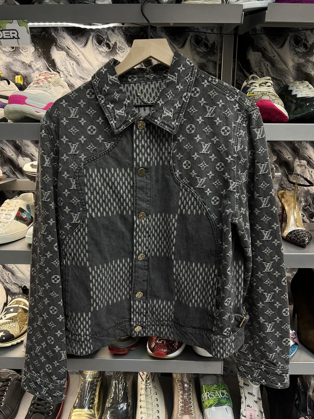Louis Vuitton Louis Vuitton x Nigo Giant Damier Denim Jacket Size US M / EU 48-50 / 2 - 1 Thumbnail