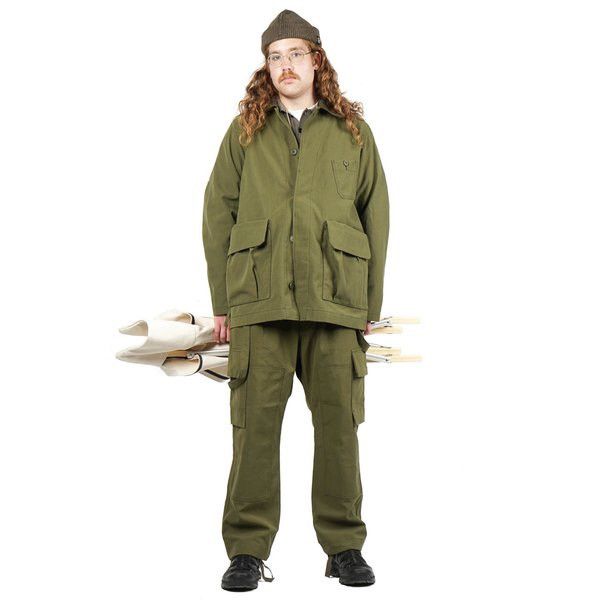 Snow Peak Takibi jacket olive khaki chore work coverall Barbour waxed Size US S / EU 44-46 / 1 - 8 Thumbnail
