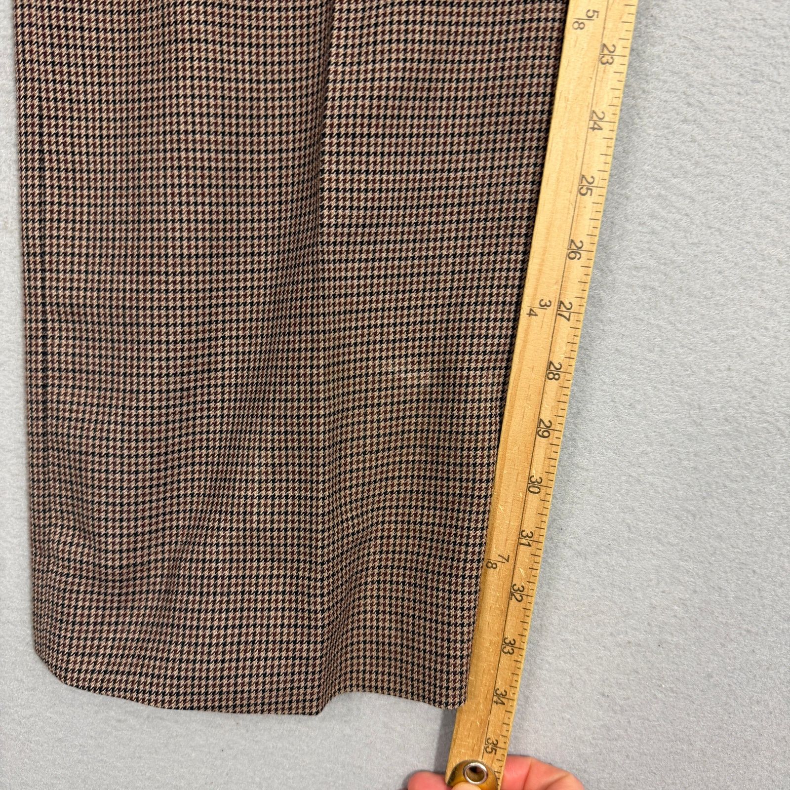 Vintage Vintage Sansabelt Houndstooth Trouser Pants 36x34 Brown 70s Size US 36 / EU 52 - 10 Thumbnail