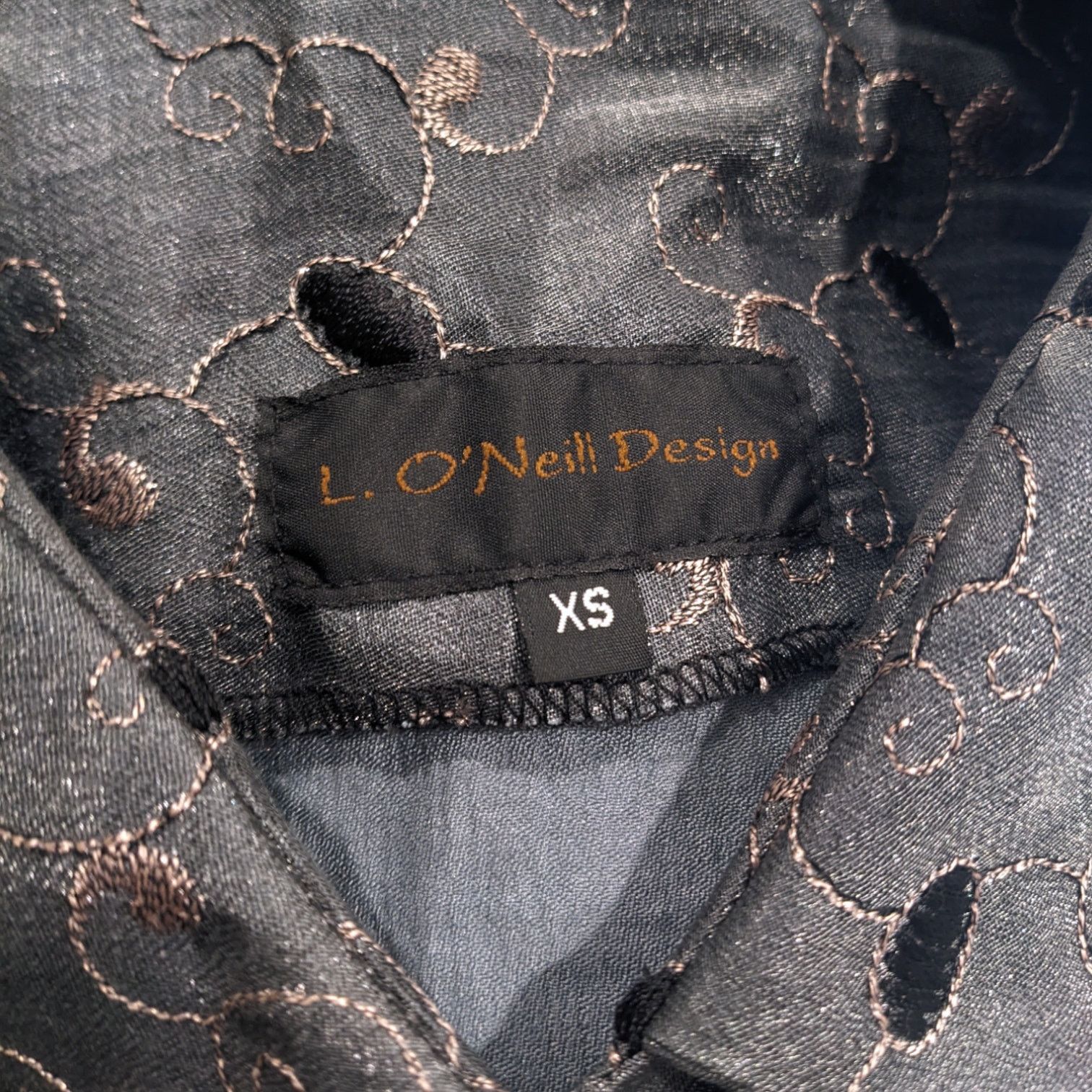 Other L. O'Neill Designs Silver Embroidered Lagenlook Blazer Size XS / US 0-2 / IT 36-38 - 5 Thumbnail