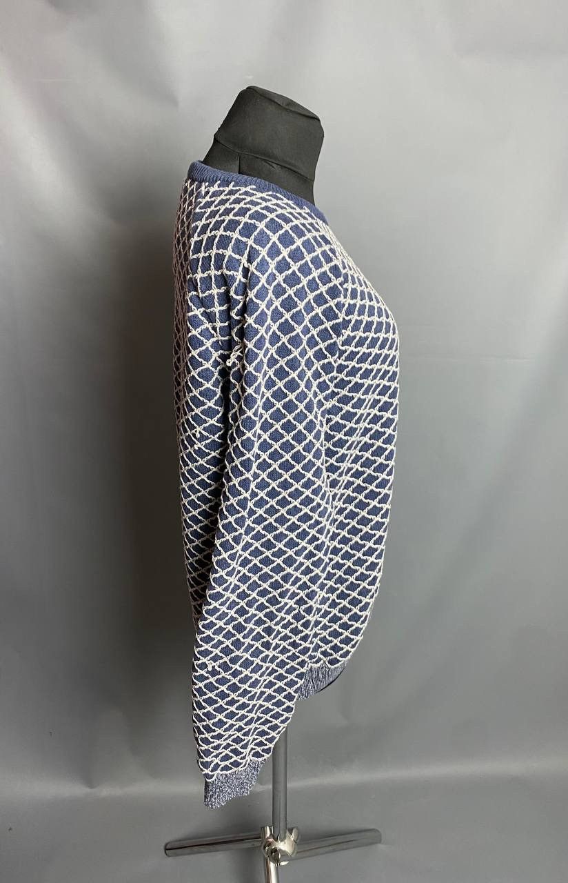 Barbour Barbour Sweater Openwork Lattice Knit Union Jack Patch Sz M Size M / US 6-8 / IT 42-44 - 18 Thumbnail