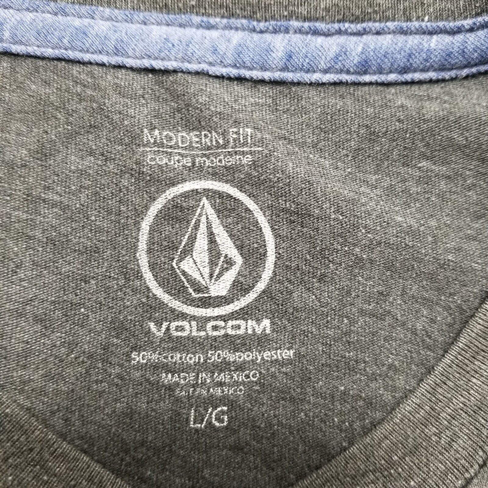 Volcom Volcom Shirt Mens Large Gray Short Sleeve Crew Neck Logo Size US L / EU 52-54 / 3 - 6 Thumbnail