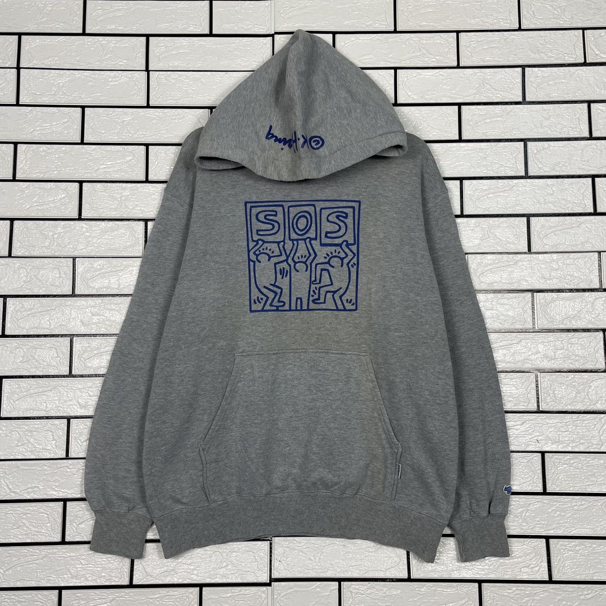 Keith Haring Keith Haring SOS Big Logo Pullover Hoodie Size US L / EU 52-54 / 3 - 1 Thumbnail