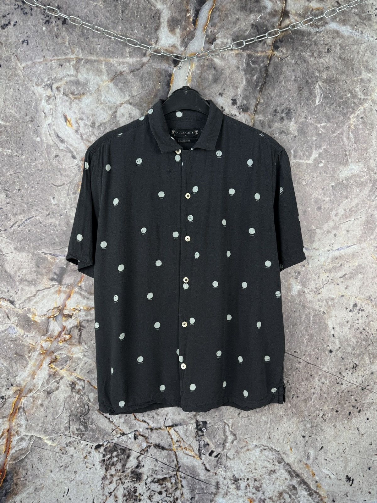 Allsaints Men’s Allsaints Planet Dot SS Shirt Button Up Streetwear Size US M / EU 48-50 / 2 - 1 Thumbnail
