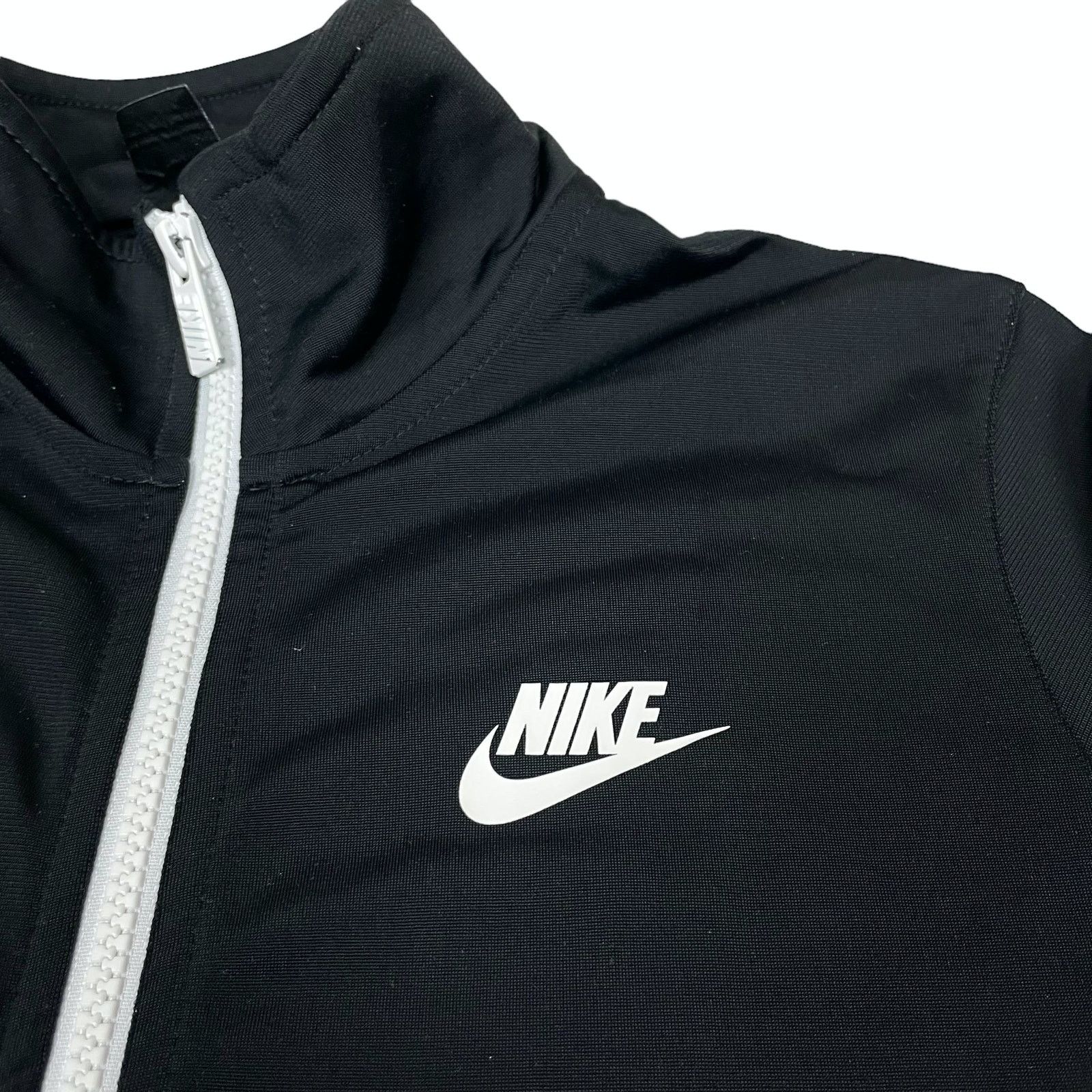 Nike Nike Women Black/White Polyester Full Zip Track Suit Medium Size M / US 6-8 / IT 42-44 - 4 Thumbnail