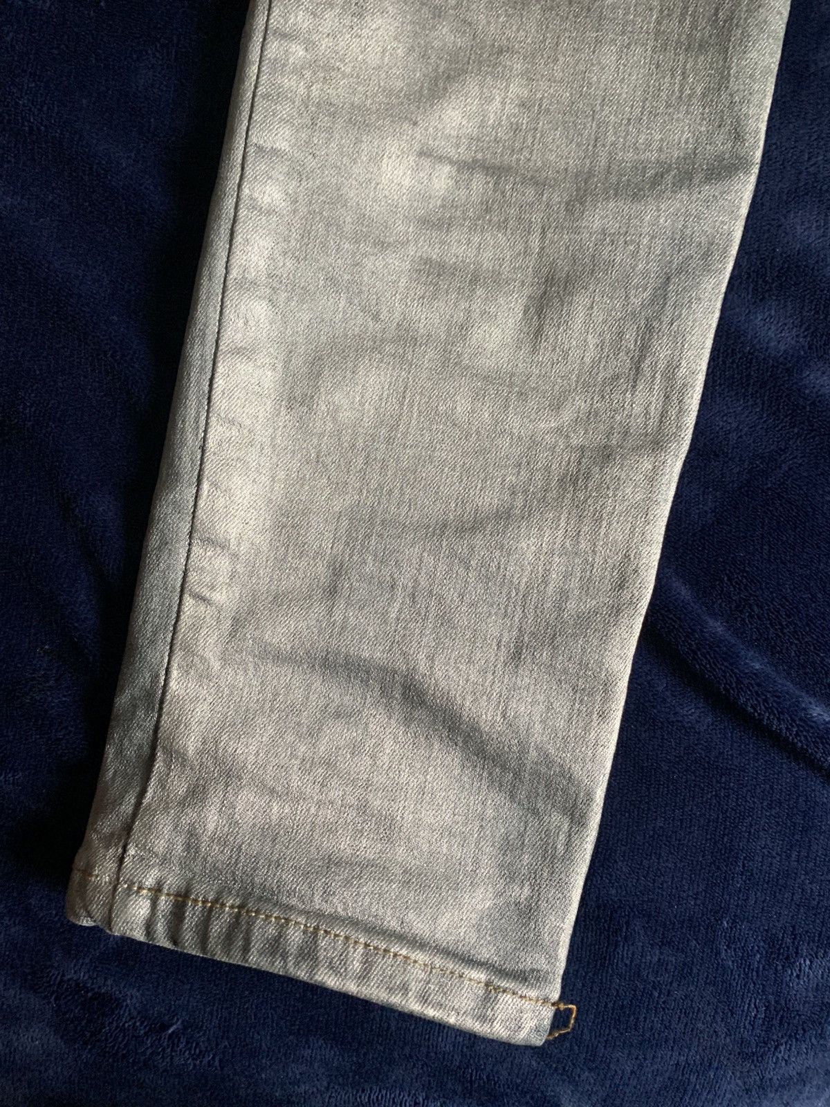 Other Custom Silver Biker Jeans Balmain Like 2000s Fashion Swag Size US 34 / EU 50 - 9 Thumbnail