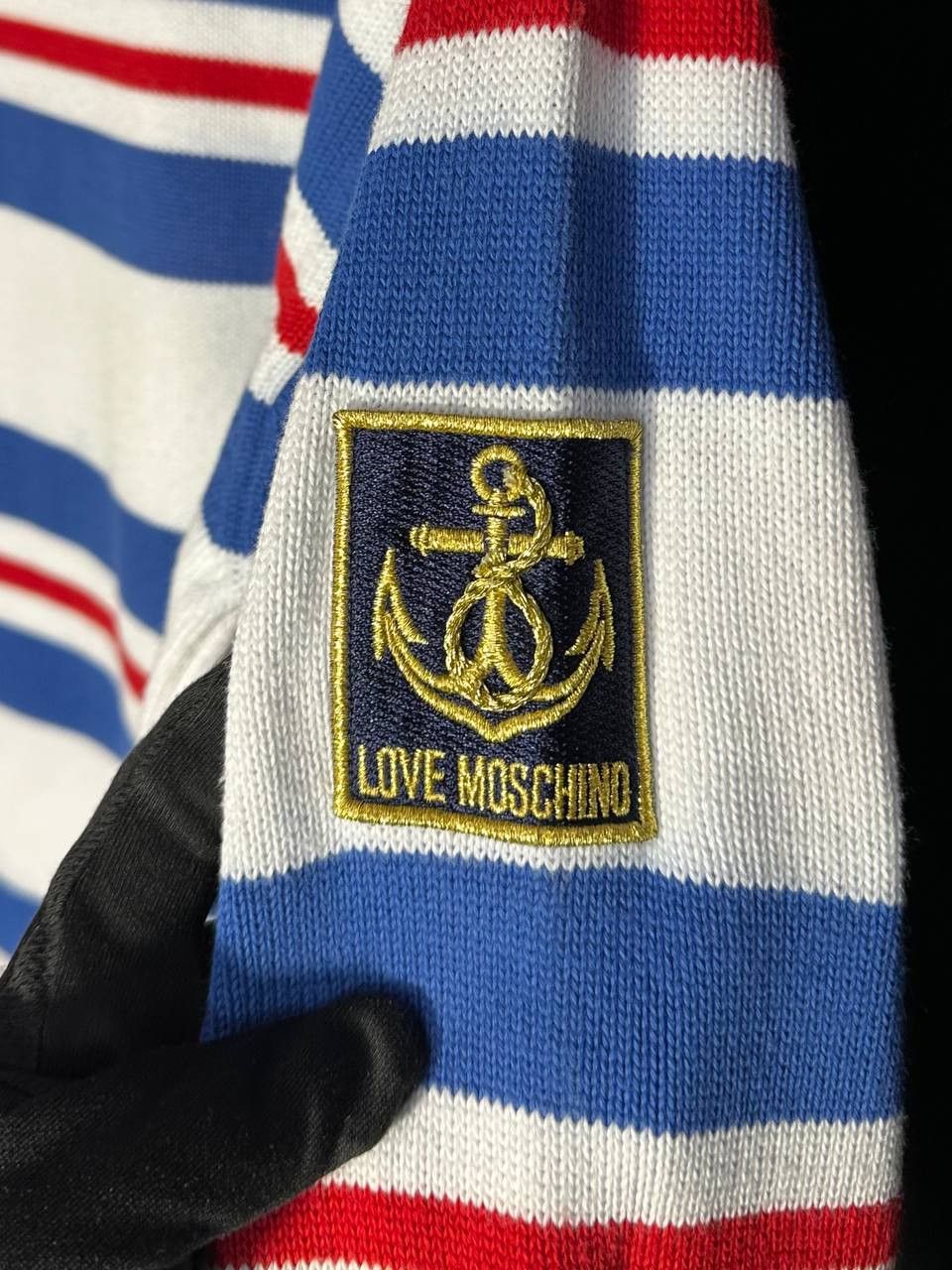 Love Moschino × Moschino Love Moschino Striped Sweater anchor embroidered Size L / US 10 / IT 46 - 2 Thumbnail