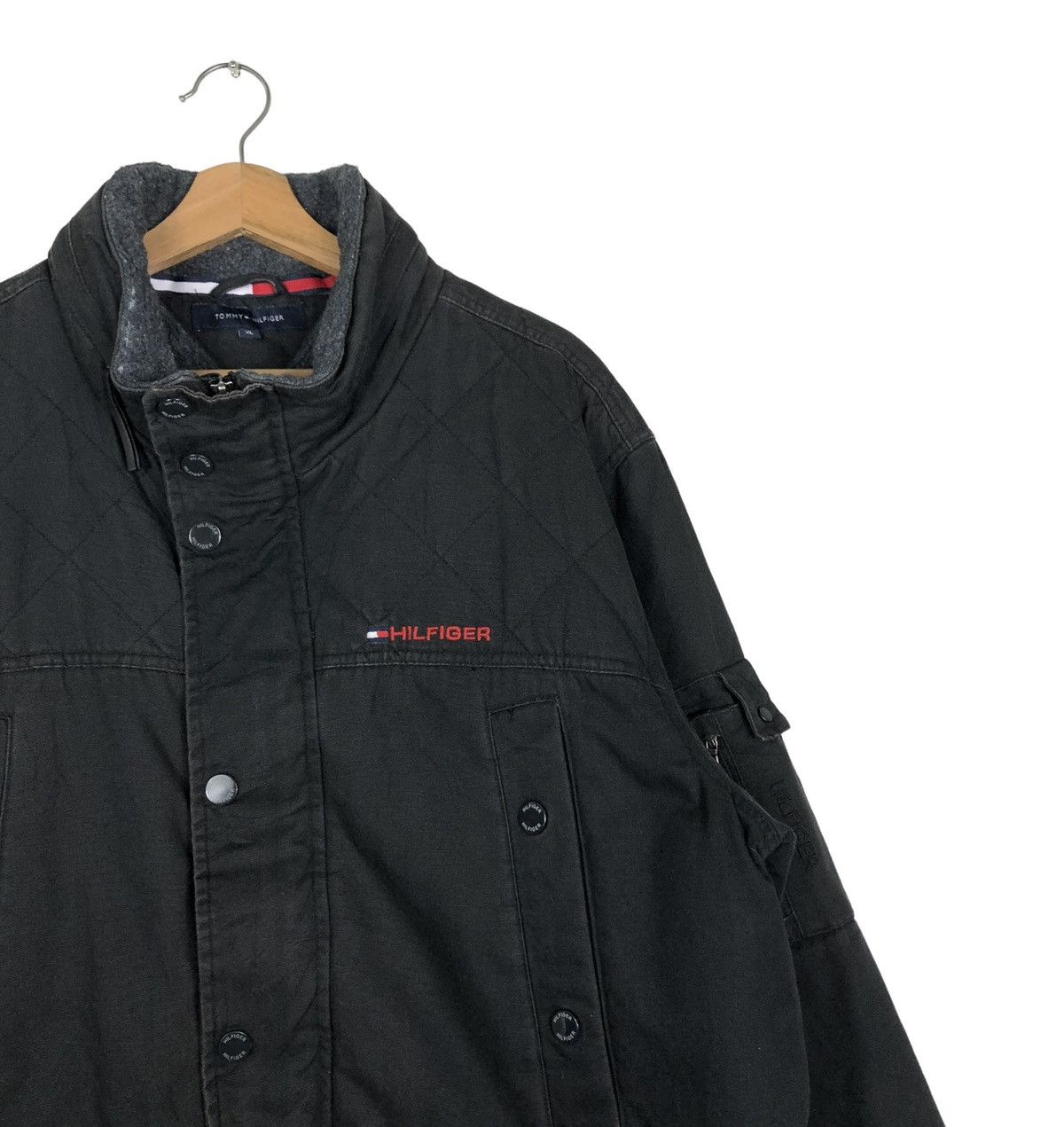 Japanese Brand 🔥VINTAGE WORK JACKET TOMMY HILFIGER CARGO POCKETS Size US XL / EU 56 / 4 - 6 Thumbnail