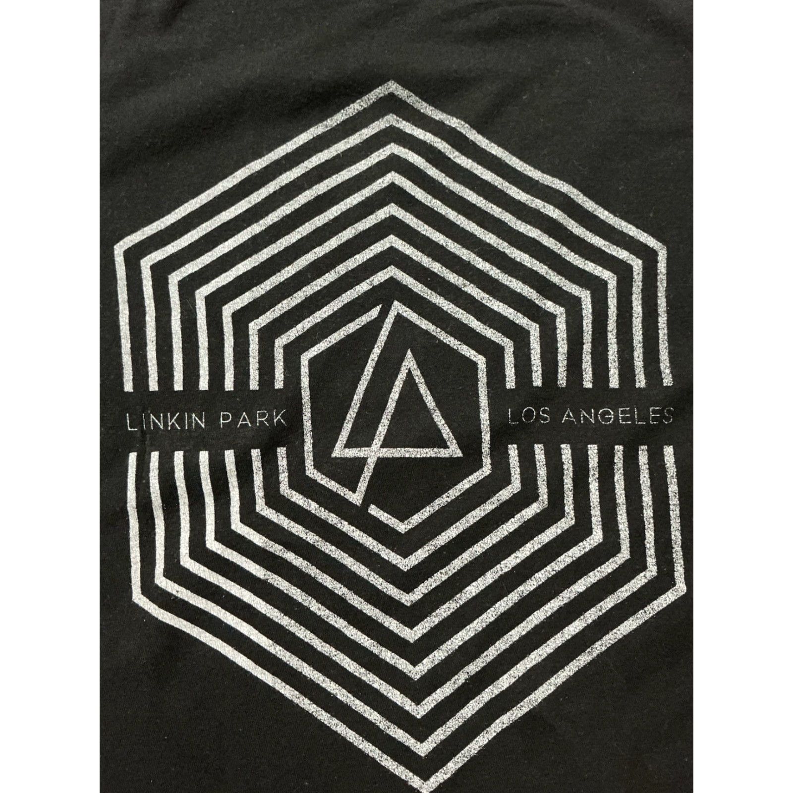 Tultex VINTAGE Linkin Park Los Angeles Hexagon LP Logo Rock Band Graphic Black S/S T-Shirt XS Size US XS / EU 42 / 0 - 6 Thumbnail