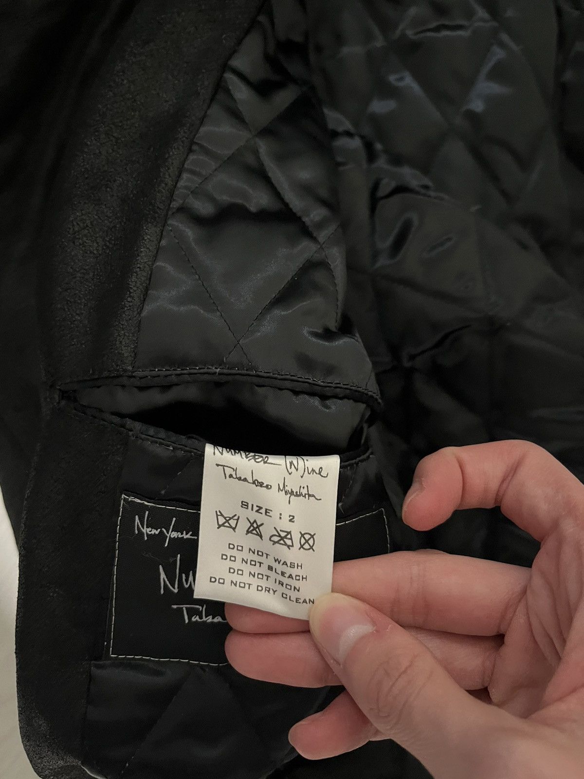 Number (N)ine Number (N)ine AW04 Sheepskin Suede Leather Moto Jacket Size US M / EU 48-50 / 2 - 9 Thumbnail