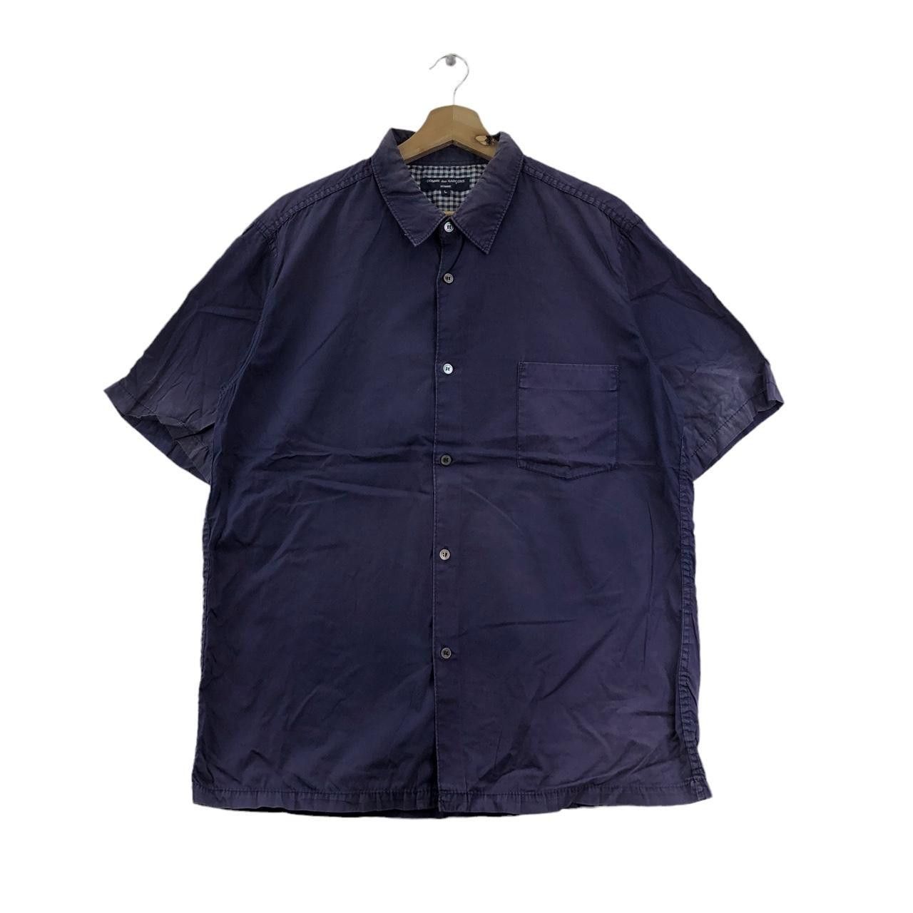 Comme des Garcons COMME DES GARCONS Homme Indigo Distress Casual Tee Shirt Size US L / EU 52-54 / 3 - 1 Thumbnail