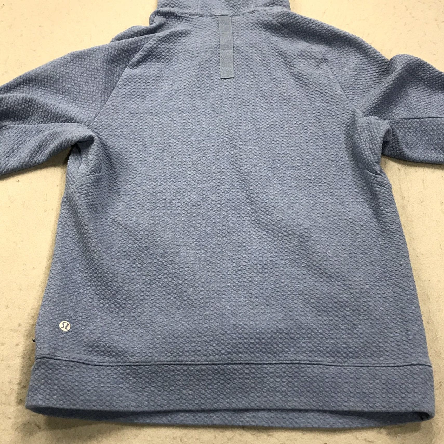 Lululemon Lululemon Hoodie Mens XS Blue Double Knit Textured Sweatshirt Pullover Gym City Outdoor Sports Size US XS / EU 42 / 0 - 5 Thumbnail