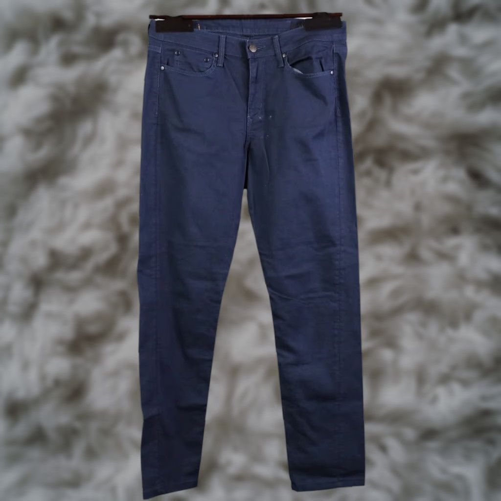 Vintage TBVM Chino Pants Mens 29 Navy Blue Slim Straight Leg Slim Chino 5-Pocket Casual Travel Modern City Preppy Jeans Mens Size US 29 - 1 Thumbnail