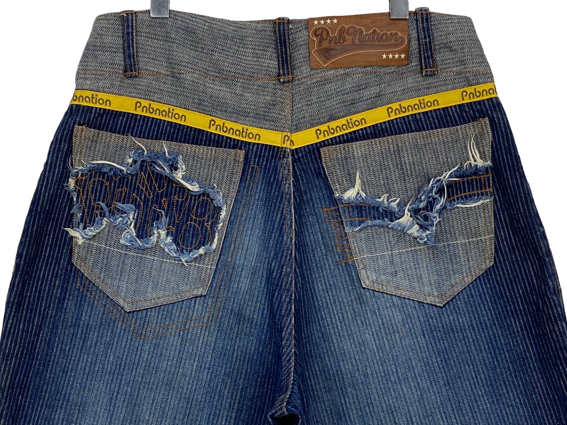 Japanese Brand PNB Nation Pants Hip Hop Baggy Skateboards Jeans Size US 34 / EU 50 - 9 Thumbnail