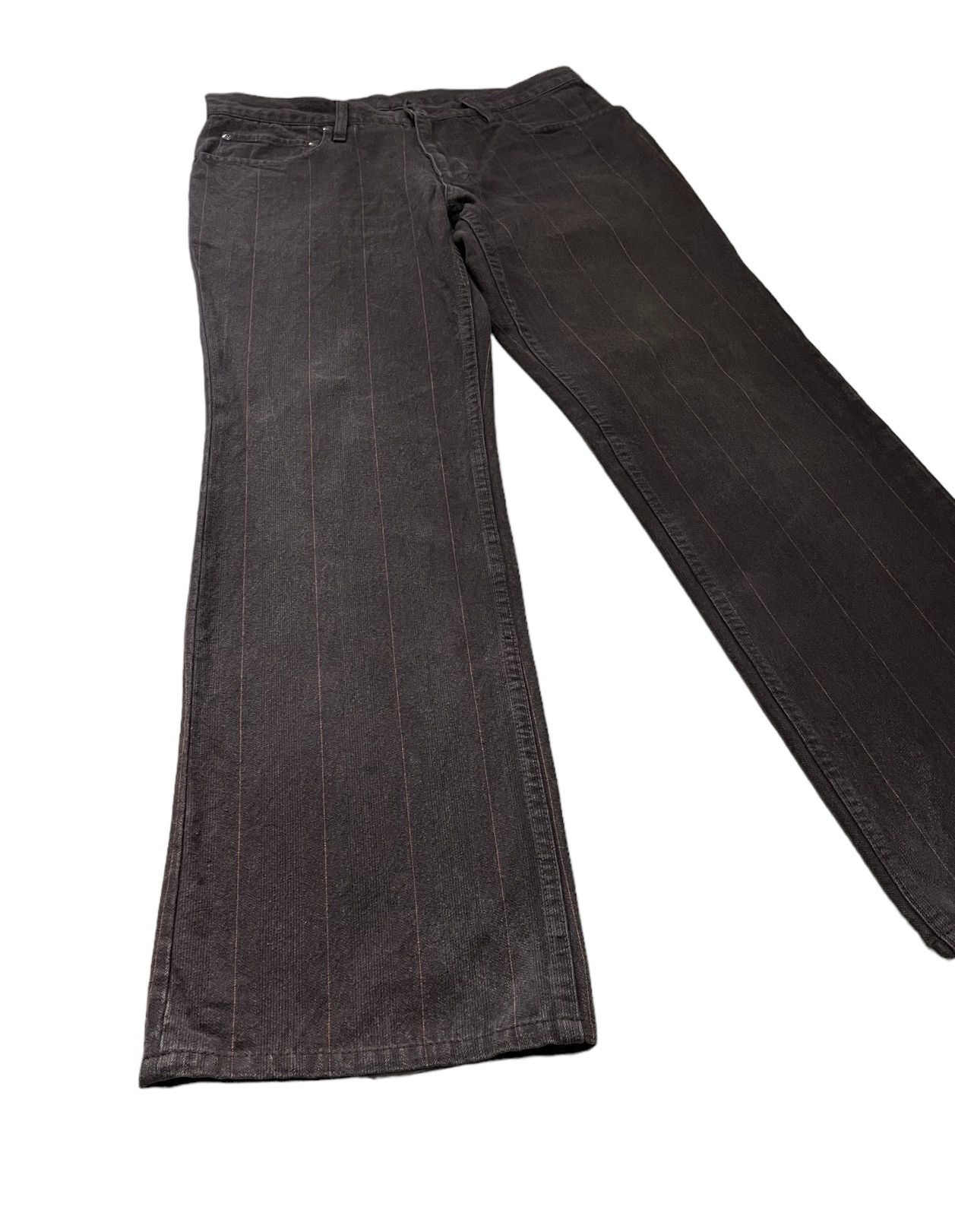 Tornado Mart Japanese Nicole Monsieur dark brown orange stripe baggy Size US 30 / EU 46 - 2 Thumbnail