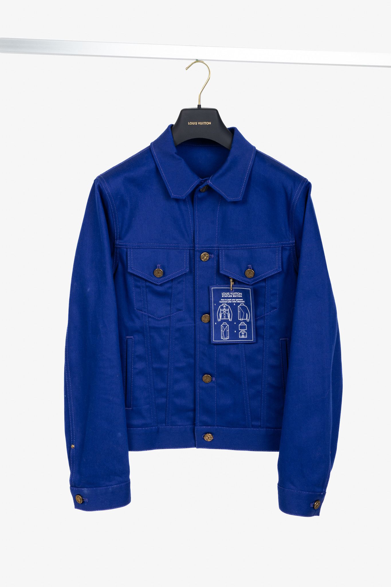 Louis Vuitton Louis Vuitton Staples Edition DNA Denim Cobalt Blue Jacket Size US XS / EU 42 / 0 - 1 Thumbnail