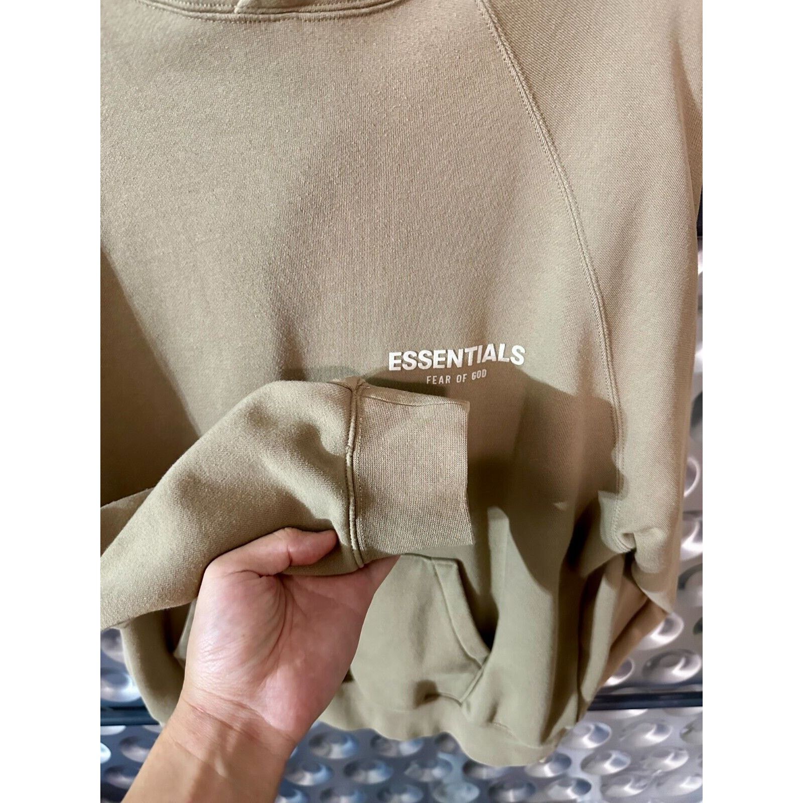 Fear Of God Essentials Desert Taupe Hoodie Small Authentic